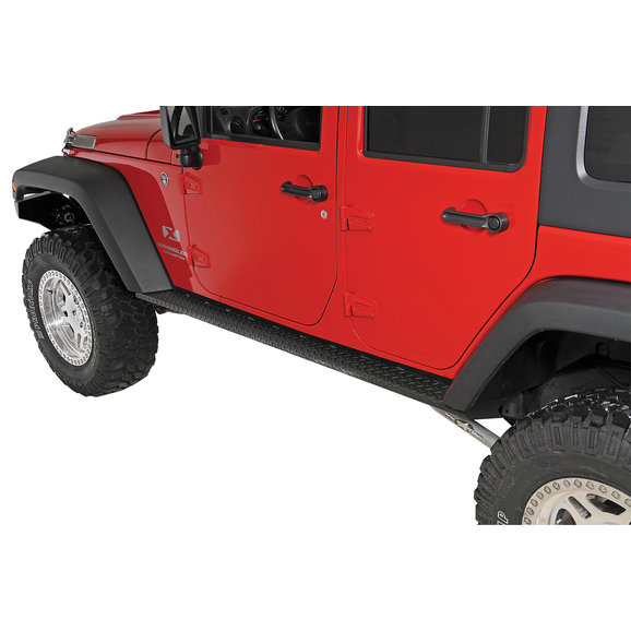 Rock Hard 4X4 Rocker Guards in Black Rock Hard 4X4 Rocker Guards in Black for 07-18 Jeep Wrangler Unlimited JK 4 Door