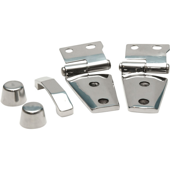 Rampage Products Complete Hood Kit in Polished Stainless Rampage Products 87466 Complete Hood Kit in Polished Stainless for 07-18 Jeep Wrangler JK