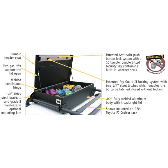 Tuffy Aluminum Roof Rack Lock Box Quadratec