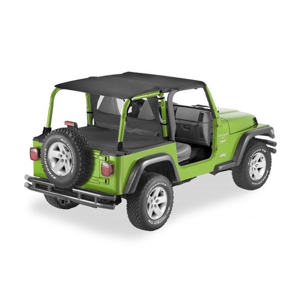 Bestop OFTTOP BLK Safari Header Bikini, Duster & Windjammer Summer Combo in  Black Diamond for 03-06 Jeep Wrangler TJ with Factory Soft Top
