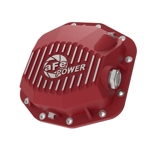 aFe Power Pro Series Rear Differential Cover in Red aFe Power 46-71000R Pro Series Rear Differential Cover in Red for 18-22 Jeep Wrangler JL with Dana 44 Rear Axle