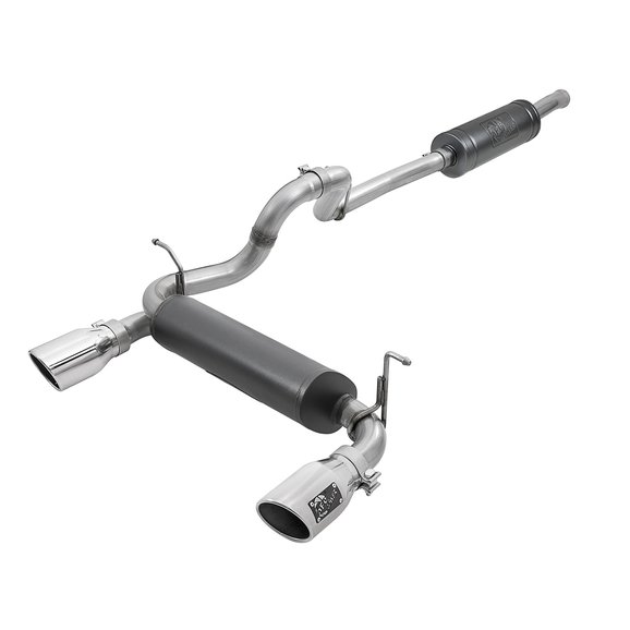 aFe Power Rebel Series 2.5" 304 Stainless Steel Cat Back Exhaust System in Polished aFe Power 49-38066-P Rebel Series 2.5" 304 Stainless Steel Cat Back Exhaust System in Polished for 18-21 Jeep Wrangler JL Unlimited