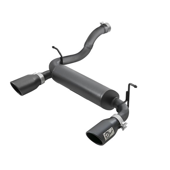 aFe Power Rebel Series 2.5" 409 Stainless Steel Axle Back Exhaust System in Black aFe Power 49-48067-B Rebel Series 2.5" 409 Stainless Steel Axle Back Exhaust System in Black for 18-20 Jeep Wrangler JL
