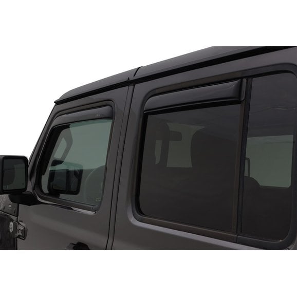 AVS Window Deflector Ventvisor In-Channel in Smoke (4 Piece) Set  AVS 194811 Window Deflector Ventvisor In-Channel in Smoke (4 Piece) Set  for 18-22 Jeep Wrangler JL Unlimited & Gladiator JT