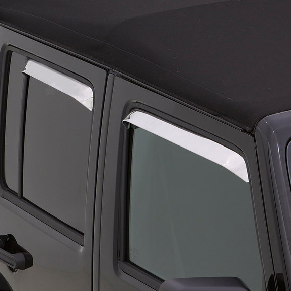 AVS 14918 Ventshade Window Deflectors for 0718 Jeep Wrangler JK Unlimited 4Door Quadratec
