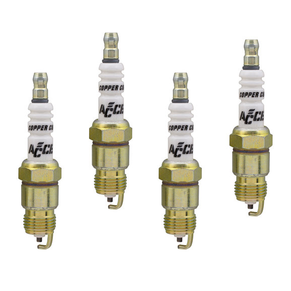 Accel U-Groove Spark Plugs Accel 0736-4 U-Groove Spark Plugs for 84-02 Jeep Vehicles with 2.5/4.0L Engine