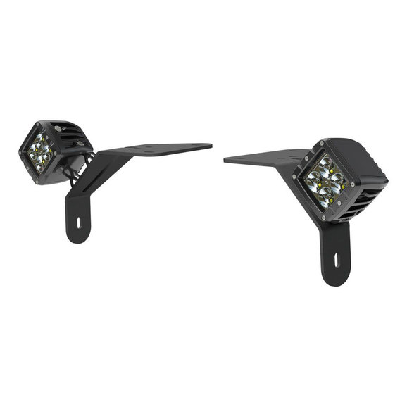 Aries Windshield LED 2" Cube Lights & Brackets Aries 1501305 Windshield LED 2" Cube Lights & Brackets for 18-20 Jeep Wrangler JL & Gladiator JT