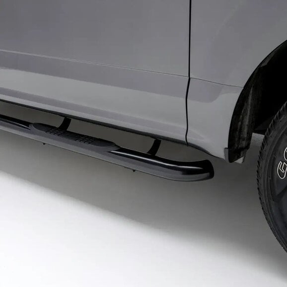 Aries 3" Round Black Steel Side Bars Aries 35701 3" Round Black Steel Side Bars for 18-24 Jeep Wrangler JL Unlimited 4-Door