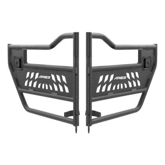 Aries Rear Tube Doors Aries 25009 Rear Tube Doors for 07-18 Jeep Wrangler Unlimited JK 4 Door