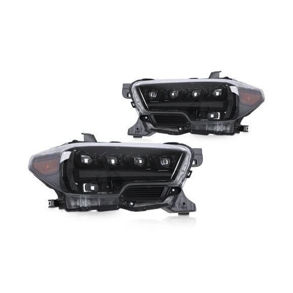 Attica 4x4 Apex Series Full LED High/Low beam Sequential HeadLights Attica 4x4 CHATT0769-H6-GBC-SQ Apex Series Full LED High/Low beam Sequential HeadLights for 16-23 Toyota Tacoma
