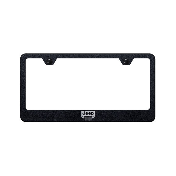 Automotive Gold Premiere Collection Etched Jeep Grill License Plate Frame Automotive Gold LFJEEGERB Premiere Collection Etched Jeep Grill License Plate Frame