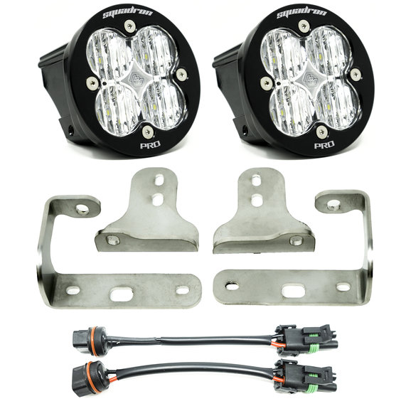 Baja Designs Squadron-R PRO LED Fog Pocket Light Kit Baja Designs 447067 Squadron-R PRO LED Fog Pocket Light Kit for 18-19 Jeep Wrangler JL Sport/Sport-S  & 2020 Gladiator JT with OEM Plastic Front Bumper