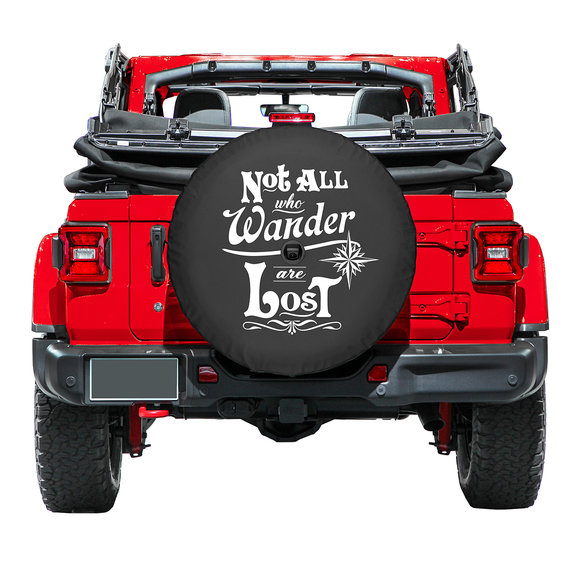 Boomerang Enterprises Not All Who Wander Are Lost Logo Tire Cover Boomerang Enterprises Not All Who Wander Are Lost Logo Tire Cover for 18-19 Jeep Wrangler JL