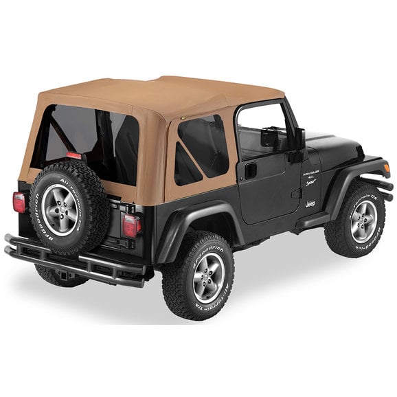 Bestop Sailcloth Replace-a-top Soft Top with Tinted Windows in Spice Bestop 7913937 Sailcloth Replace-a-top Soft Top with Tinted Windows in Spice for 97-06 Jeep Wrangler TJ