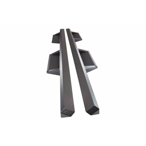 Black Horse Offroad Impact Drop Heavy Duty Side Steps in Grey Black Horse Offroad IM-JEWR4D Impact Drop Heavy Duty Side Steps in Grey for 07-18 Jeep Wrangler JK Unlimited 4-Door