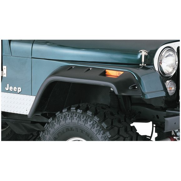 Bushwacker Front Cut-Out Fender Flares Bushwacker 10059-07 Front Cut-Out Fender Flares for 76-86 Jeep CJ-7
