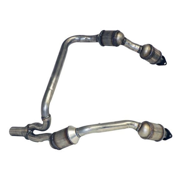 Crown Automotive Front Exhaust Pipe with 4 catalytic Converters Crown Automotive 52059930AH Front Exhaust Pipe with 4 catalytic Converters for 07-09 Jeep Wrangler JK with 3.8L Engine