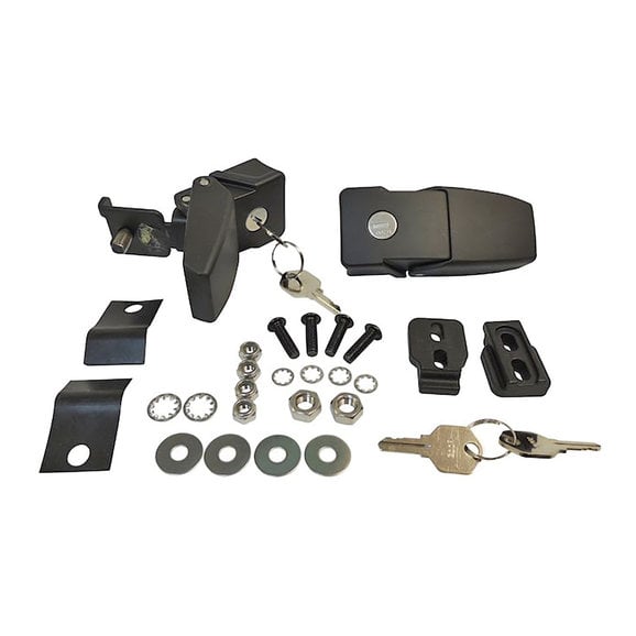 Crown Automotive Stainless Steel Locking Hood Catches Crown Automotive RT26057 Stainless Steel Locking Hood Catches for 07-18 Jeep Wrangler JK