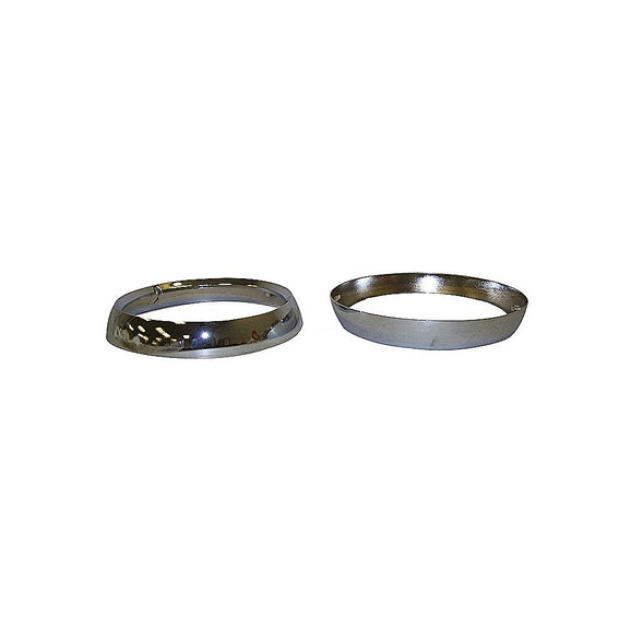 Crown Automotive Head Lamp Bezel Set in Chrome Crown Automotive 5460087K Head Lamp Bezel Set in Chrome for 72-86 Jeep CJ Series