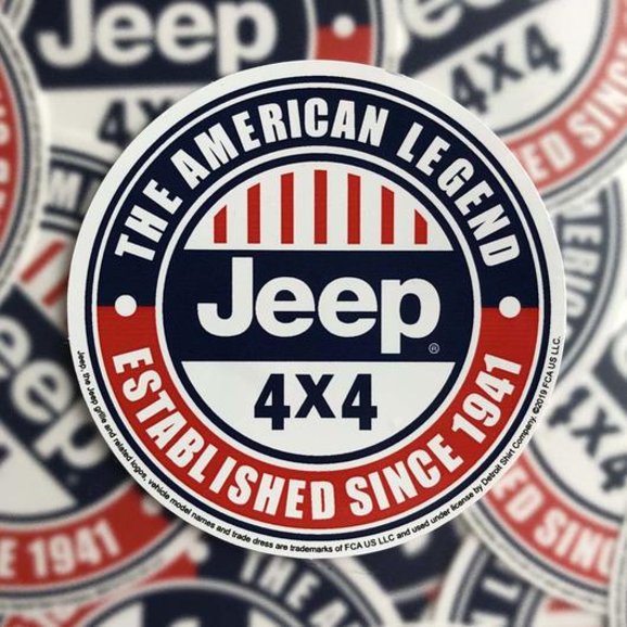 Jeep Merchandise Jeep The American Legend Sticker Jeep Merchandise Jeep The American Legend Sticker