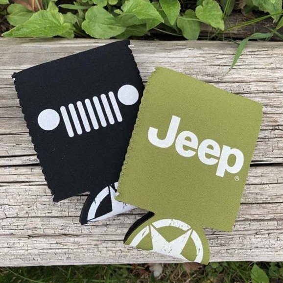 Jeep Merchandise Jeep Logo Beverage Koozie 2-Pack Jeep Merchandise Jeep Logo Beverage Koozie 2-Pack
