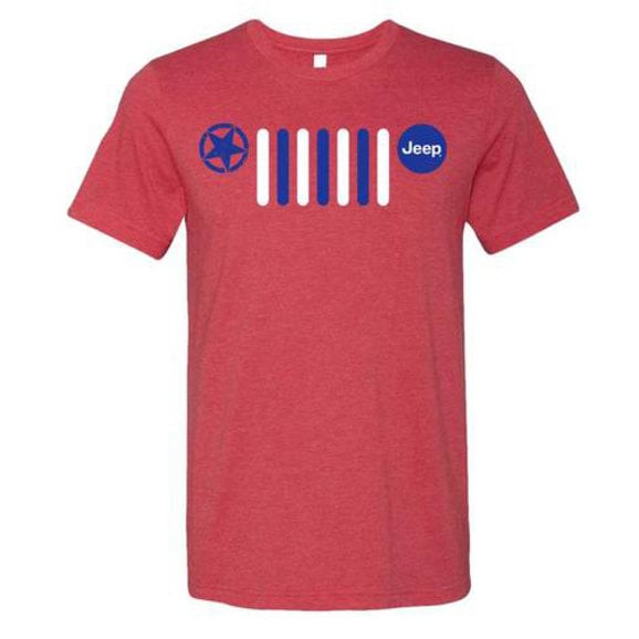 red white and blue t shirt