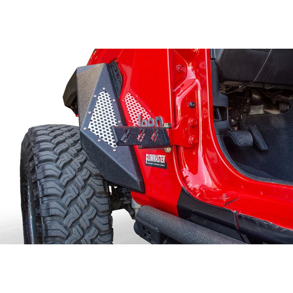 OFFROAD GAMERS 120° Foot Pegs For Jeep Wrangler & Gladiator | Doors-Off Foot Rests For JK JL JT 2007-2024, Black