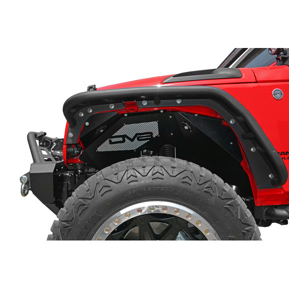 DV8 Offroad Front Inner Fenders with LED Rock Lights DV8 Offroad INFEND-01FBRL Front Inner Fenders with LED Rock Lights for 07-18 Jeep Wrangler JK