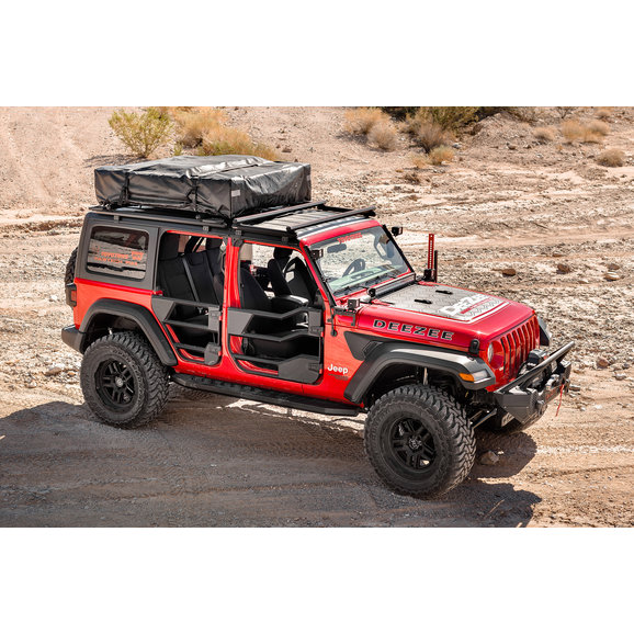 Dee Zee DZ4472JL Aluminum Roof Rack System for 18 22 Jeep Wrangler JL Unlimited 4 Door Quadratec