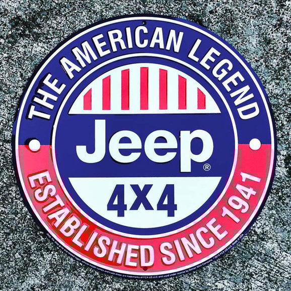 Jeep Merchandise Jeep- The American Legend 12" Sign Jeep Merchandise  Jeep- The American Legend 12" Sign