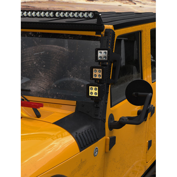 DV8 Offroad A-Pillar Rail System DV8 Offroad D-JP-190052-PIL A-Pillar Rail System for 07-18 Jeep Wrangler JK