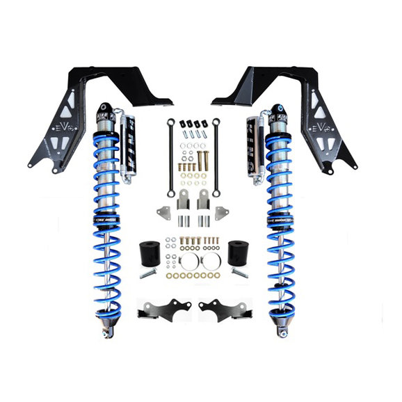 EVO Manufacturing Front Bolt-On Coilover Kit with Shocks EVO Manufacturing EVO-3028B Front Bolt-On Coilover Kit with Shocks for 18-24 Jeep Wrangler JL