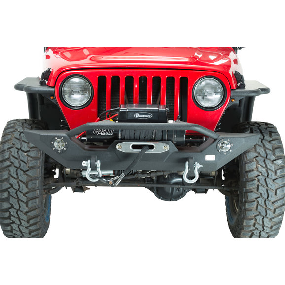 Fishbone Offroad Front Winch Bumper with LED's Fishbone Offroad FB22016 Front Winch Bumper with LED's for 87-06 Jeep Wrangler YJ, TJ