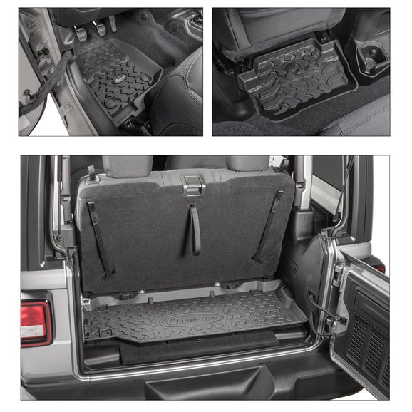 Quadratec Ultimate All Weather Floor Liner Triple Combo Kit Quadratec Ultimate All Weather Floor Liner Triple Combo Kit for 18-24 Jeep Wrangler JL 2-Door