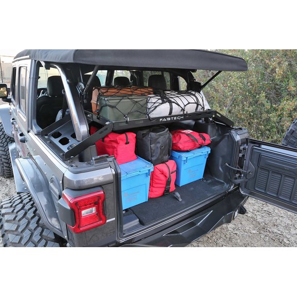 Fabtech Interior Cargo Rack Fabtech FTS24211 Interior Cargo Rack for 18-22 Jeep Wrangler JL Unlimited with Hardtop