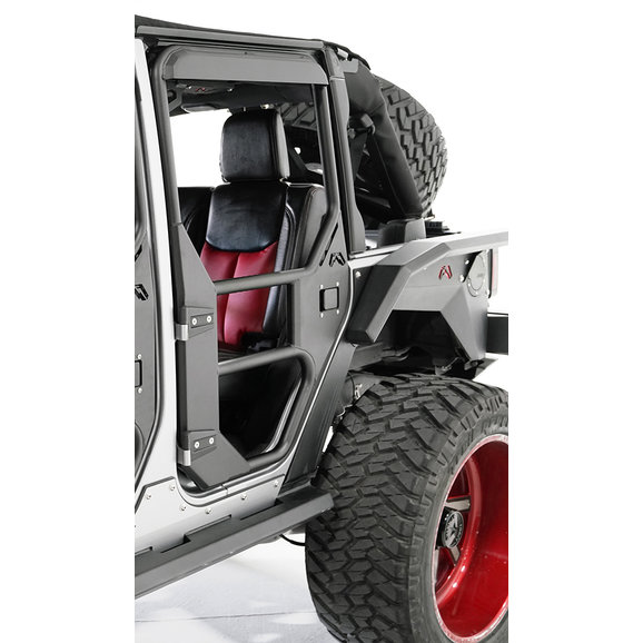 Fab Fours Rear Full Tube Doors Fab Fours JL1031-1 Rear Full Tube Doors for 18-20 Jeep Wrangler JL Unlimited & Gladiator JT