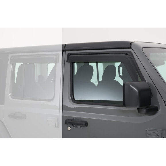 GT Styling Front Side Window Ventguards 2pc in Smoke GT Styling 80644S Front Side Window Ventguards 2pc in Smoke for 18-20 Jeep Wrangler JL & Gladiator JT