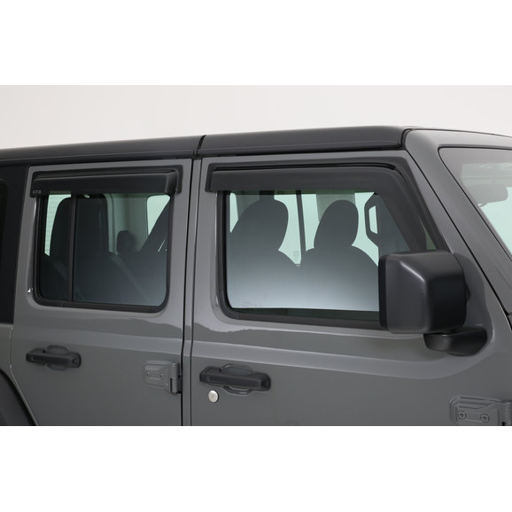 GT Styling Front & Rear Side Window Ventguards 4pc in Smoke GT Styling 88644S Front & Rear Side Window Ventguards 4pc in Smoke for 18-21 Jeep Wrangler JL Unlimited & Gladiator JT