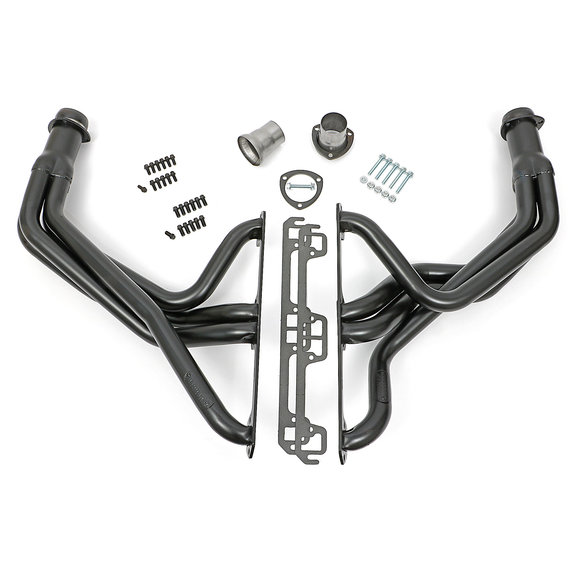 Hedman Hedders Standard-Duty Uncoated Headers Hedman Hedders 99190 Standard-Duty Uncoated Headers for 72-86 Jeep CJ-5, CJ-7 & CJ-8 with AMC V-8 Engine (Fenderwell Exit)