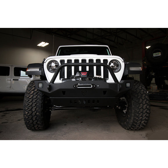 JCR Offroad JLFCTPC Crusader Front Bumper with Grille Guard for 1820