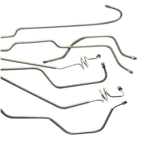 Classic Tube Pre-Formed Stainless Steel Brake Line Kit Classic Tube JE1045SS Pre-Formed Stainless Steel Brake Line Kit for 83-85 Jeep CJ-8 with Power Disc Brakes