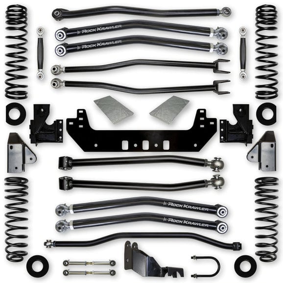 Rock Krawler 4.5 in Adventure Series "No Limits" Long Arm System Rock Krawler 4.5 in Adventure Series "No Limits" Long Arm System for 18-21 Jeep Wrangler JL