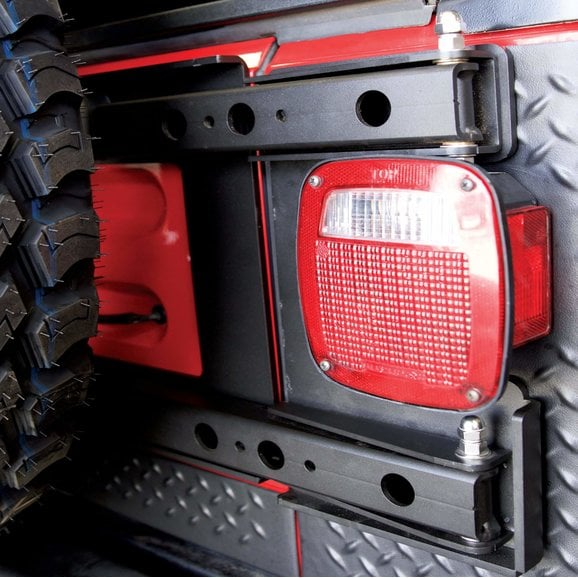Hooke Road Tailgate Hinge Set – Textured Black Steel For Jeep Wrangler TJ 1997-2006 (2Pcs)