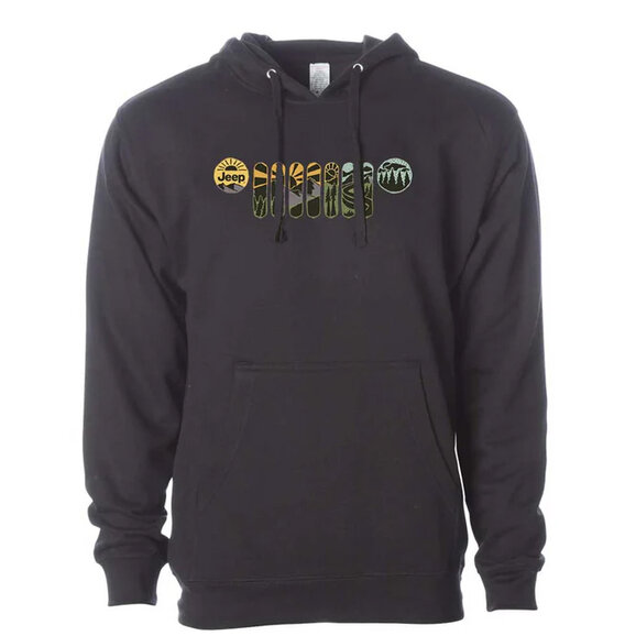 Jeep Merchandise Men's Atomic Grille Hoodie in Black Jeep Merchandise Men's Atomic Grille Hoodie in Black