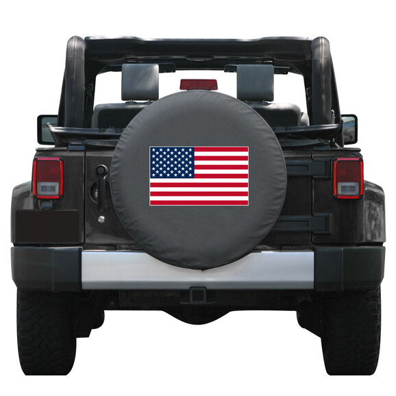 Boomerang Enterprises Soft Spare Tire Cover with American Flag Print Boomerang Enterprises TC-AF30 Soft Spare Tire Cover with American Flag Print for 29-30" Spare Tire