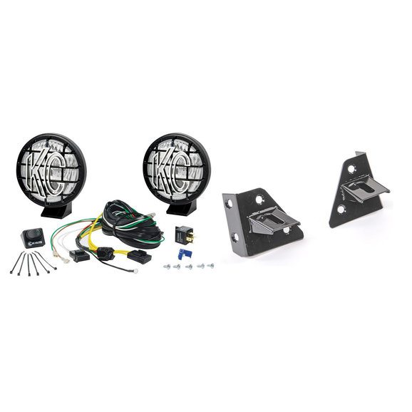 KC HiLiTES 5" Apollo Pro Driving Lights with Windshield Mount Brackets KC HiLiTES 5" Apollo Pro Driving Lights with Windshield Mount Brackets for 87-95 Jeep Wrangler YJ