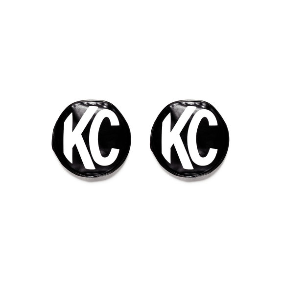KC HiLiTES 6" Soft Round Cover in White Block KC on Black KC HiLiTES 5100 6" Soft Round Cover in White Block KC on Black