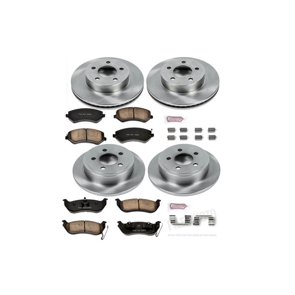 Power Stop Front & Rear Z16 Autospecialty Daily Driver OE Brake Kit Power Stop KOE2162 Front & Rear Z16 Autospecialty Daily Driver OE Brake Kit for 03-07 Jeep Liberty KJ