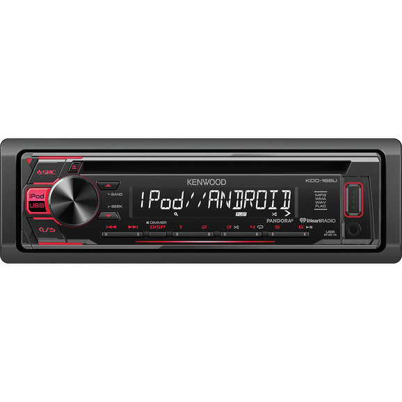 2X 6.5-6.75 4-Way Stereo Speaker 4-Channel Amplifier Kenwood KDC168U Car Radio USB AUX CD Player Receiver Amp Kit Bundle with 2X TSA1676R 6.5 3-Way Car Audio Speakers