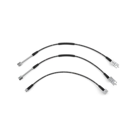 Stainless Steel Braided Front Brake Hose Line Kit For Jeep Wrangler YJ (87-95) & TJ (97-06) – Left & Right